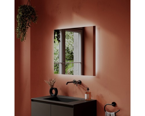 Зеркало для ванной комнаты SANCOS SQUARE 800х700 с подсветкой