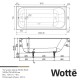 Чугунная ванна Wotte Start 160х75 с ручками