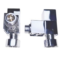 Вентиль запорный угловой Smart SMT 8549SCH0405 с кранами (г/ш 3/4 - 1/2) 2 шт