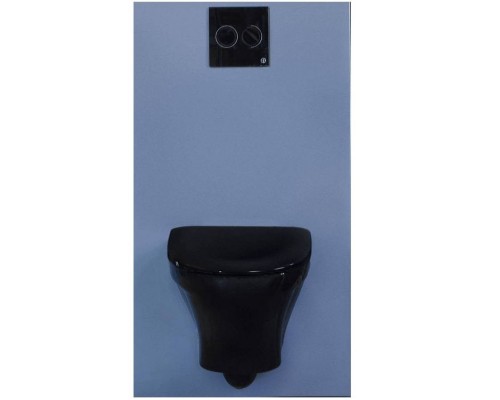 Подвесной унитаз Gustavsberg Estetic Hygienic Flush безоботковый с микролифтом чёрный